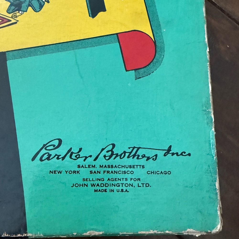 Clue Board Game Vintage Parker Brothers Game Box 1950